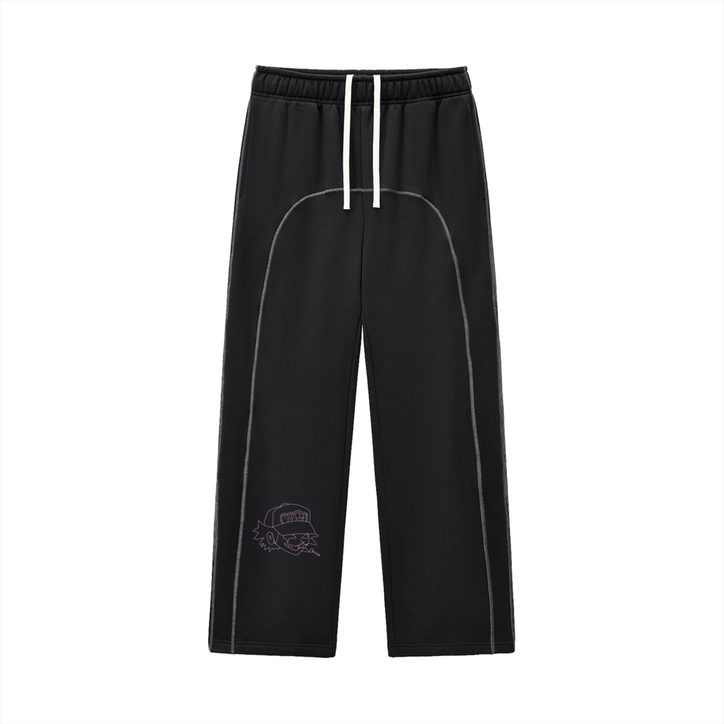 Contrast-Stitched Fleece Sweatpants
