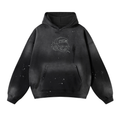 Vintage Washed Frayed Fleece Hoodie