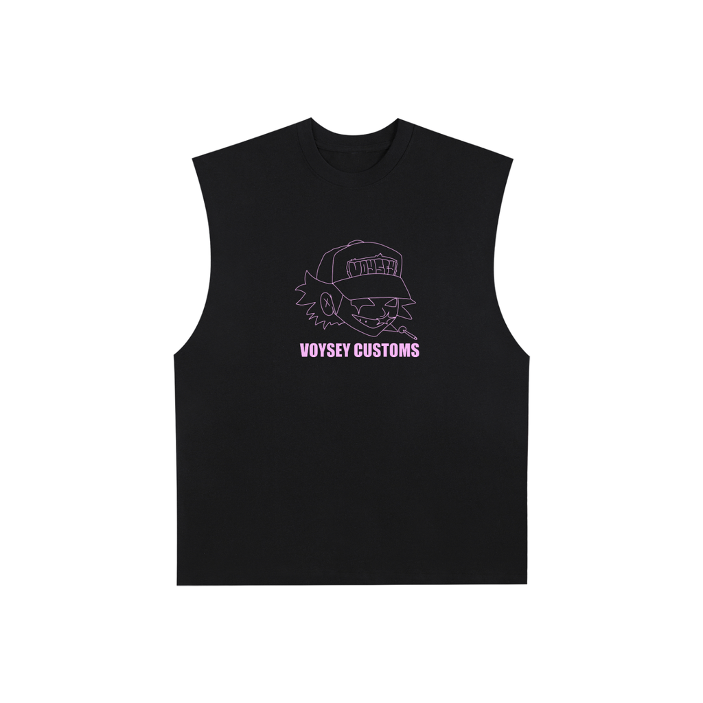 Raw Edge Cotton Tank Top
