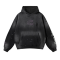 Vintage Washed Frayed Fleece Hoodie